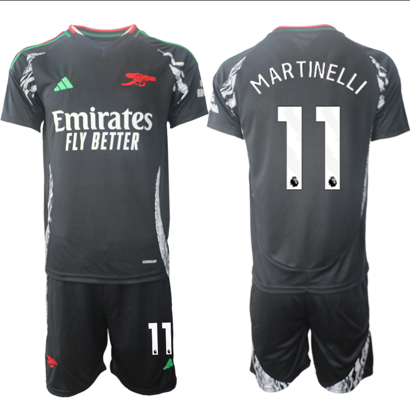 Men 2024-2025 Club Arsenal away Black 11 Soccer Jersey